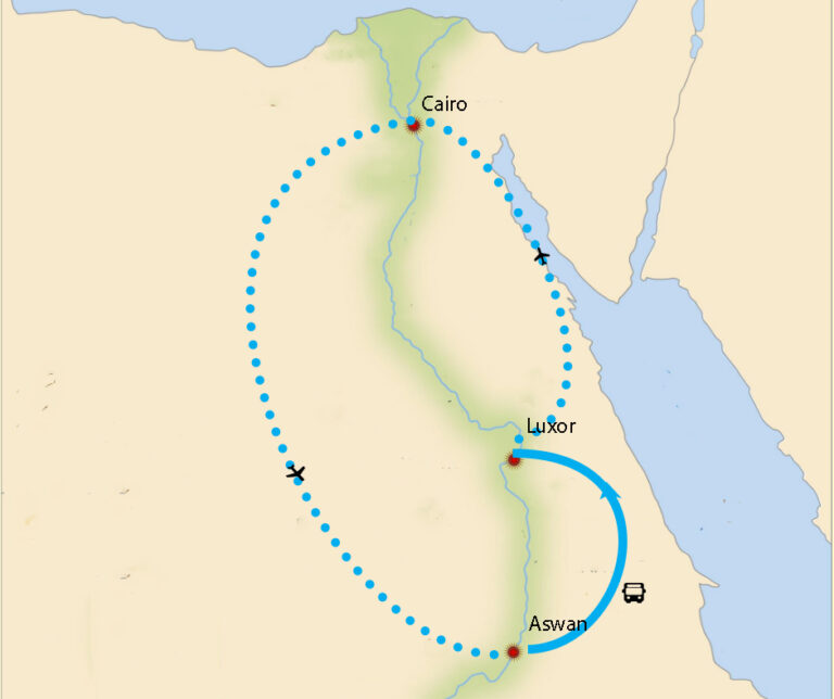 Map of Egypt’s attraction