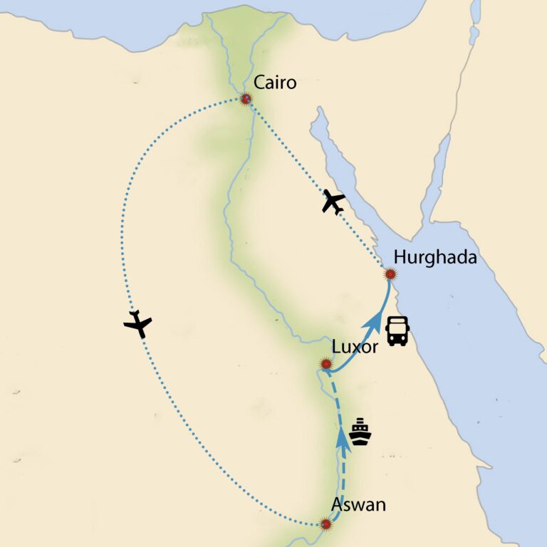 Map of Egypt’s attraction